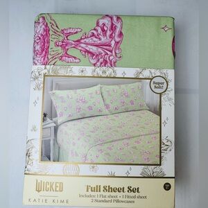 Wicked by Katie K Green & Pink Full Sheet Set